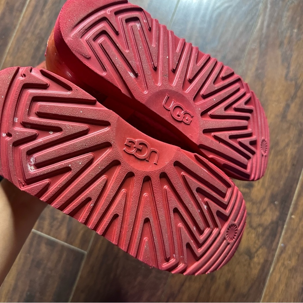 UGG Red Classic Clear Mini Boots - Picture 3 of 6